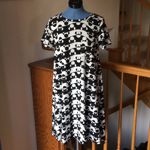 LuLaRoe Dresses & Skirts - Lularoe Carly Black White Disney Minnie Mouse S
